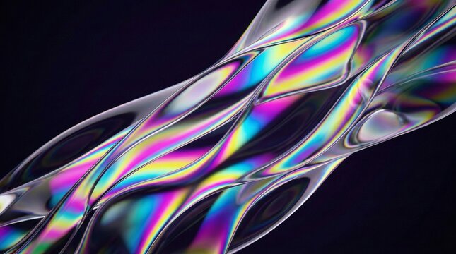 Photoelastic Stress Flow: Abstract Dichroic Birefringence Patterns in Transparent Resin