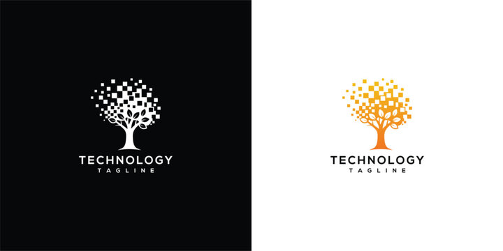 Digital Tree Logo Design Technology