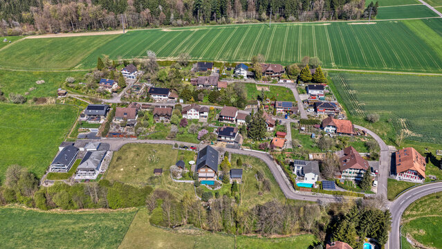 Etzelkofen, Berner Mittelland, Schweiz, Luftaufnahme, April 2026