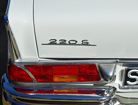 Mercedes-Benz 220S vintage car tail light detail