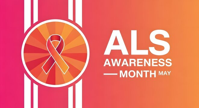 ALS awareness month ribbon symbol serves as a visual reminder to support medical research and advocacy for patients living with amyotrophic lateral sclerosis throughout the month of May.