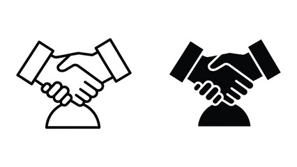 Handshake depictions comparing traditional and modern digital greetings © JahidulStockk