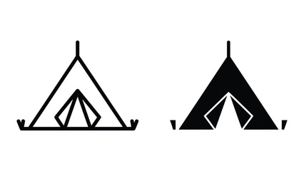 Comparison of traditional and modern teepee designs with different visual styles ©  afiyastock