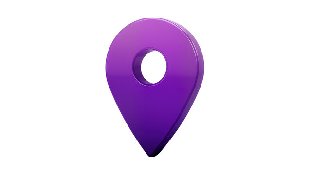 Gradient Purple Location Marker Icon with Circular Cutout