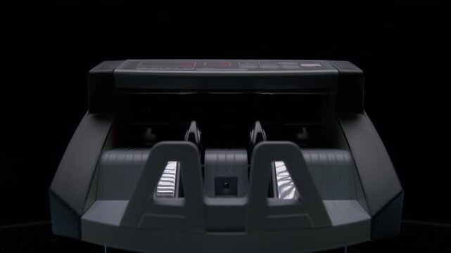 Empty Money Counter Machine In Dark
