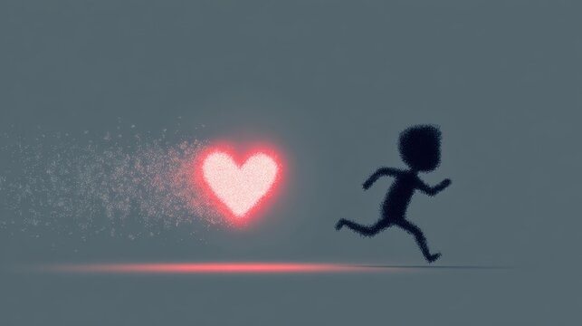 Emotional distance concept with avoidant and anxious attachment styles