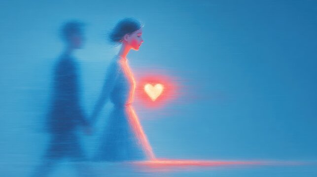 Emotional distance concept with avoidant and anxious attachment styles