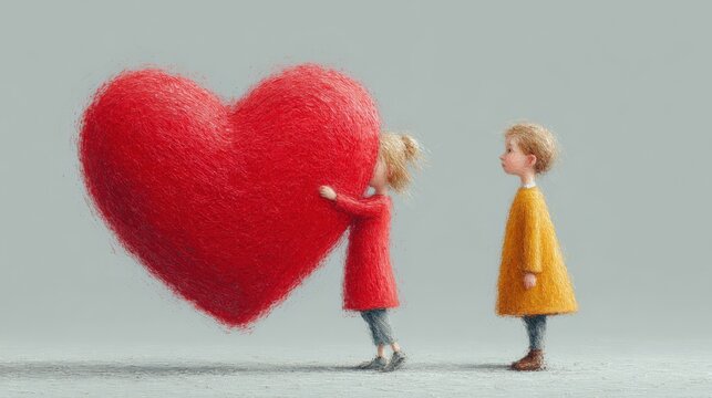 Emotional distance concept with avoidant and anxious attachment styles