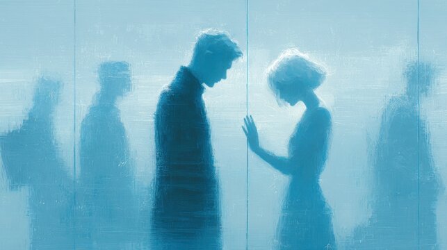 Relationship anxiety concept with avoidant partner and intimacy fear