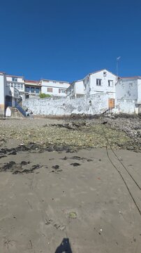 landscape of the village of Redes on the Ares estuary in A Coru&ntilde;a
