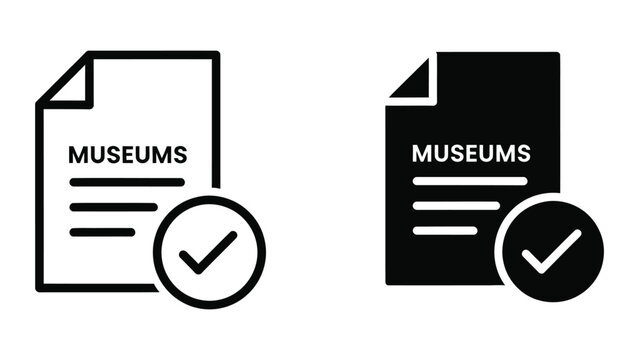 Two confirmed documents labeled museums with checkmarks indicating validation