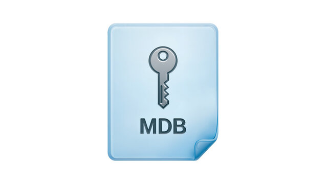 Blue MDB Icon with Silver Key and Rounded Corners