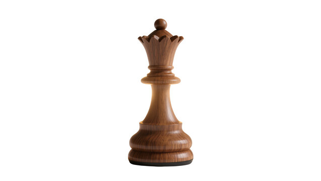 Wooden King Chess Piece with Detailed Carving and Crown