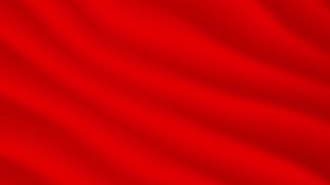 Smooth silk fabric surface with ripples and folds on the tissue Holographic Pastel Background. Abstract wavy red fabric texture. Liquid holographic landscape background.