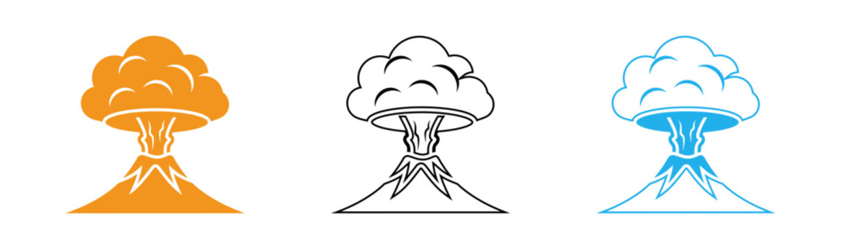 Volcanic eruptions a comparative illustration of two distinct explosions