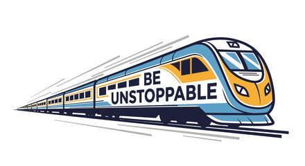 Fototapeta premium Modern High-Speed Train with 