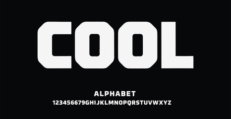 A cool and modern typography design featuring the alphabet and numbers on a black background © Abrar Hussain