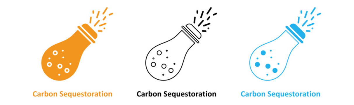 Carbon sequestration illustration depicting capture transport and storage processes