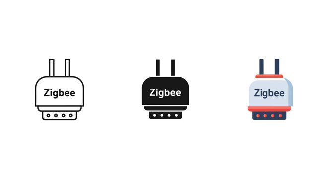 Zigbee wireless communication module icons