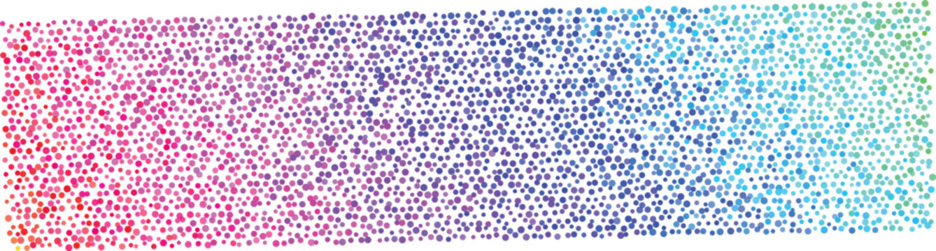 Colorful Rainbow Stipple Vector Banner PNG JPG for Creative Modern Web Design Divider