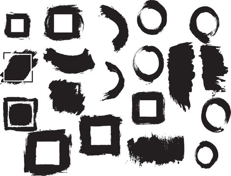 Black Marker Brush Strokes, Grunge Scribbles, Hatching Lines, and Abstract Wavy Patterns for Distressed Graphic Design,