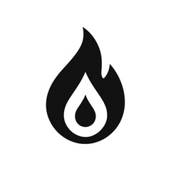 Fototapeta premium Oil Drop Flame Icon – Fuel Energy and Gas Symbol