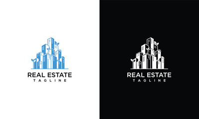 Fototapeta premium Modern Cityscape Logo for Real Estate Business