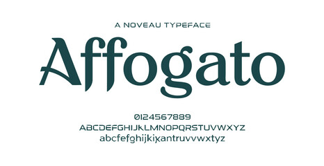 A modern typography design featuring the Affogato font on a white background © Abrar Hussain