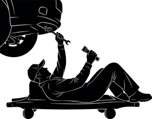 Ancient greek pottery depiction a classical scene of a reclining figure and a large vessel © SampaRani