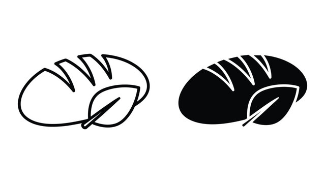Comparison of a light and dark bread roll with leaf designs