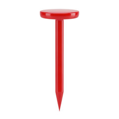 Fototapeta premium A red thumbtack isolated on transparent background