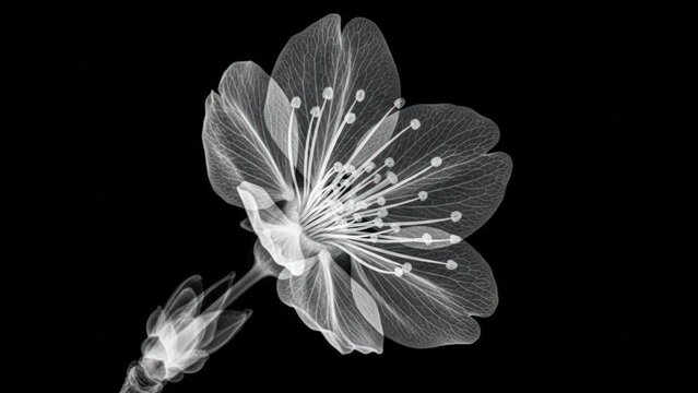 X-ray image of a flower