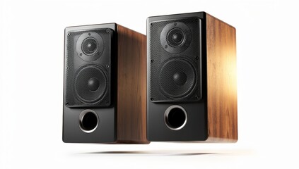 Fototapeta premium audio speaker isolated on white