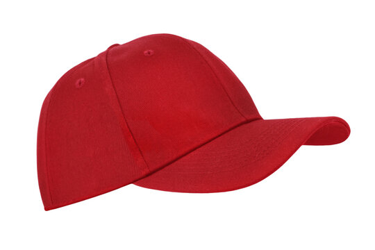 1 Red Basecap isolated on white background