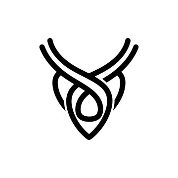 Minimalist bull head logo vector, abstract taurus zodiac icon, modern geometric animal horn symbol, black and white linear cattle illustration