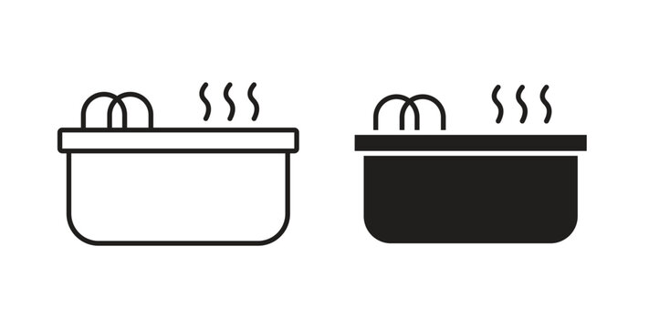 Jacuzzi icon in black color. Vector icons on white background