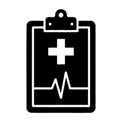 Obraz premium Medical clipboard with heartbeat and plus sign healthcare report for doctor health checkup form