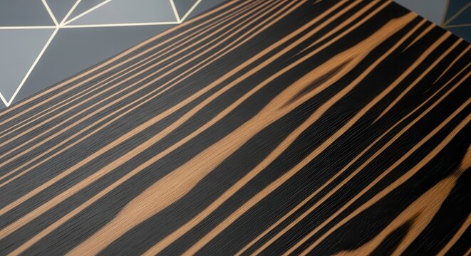 Dark Louro Preto Wood Grain Texture with Contrasting Warm Brown Lines
