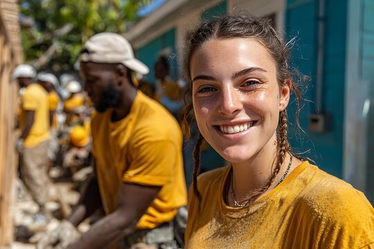 Church Mission Trip Team Serving Abroad