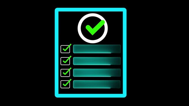 Online survey and checklist assessment, Digital questionnaire, Businessman use tablet to complete a digital form, making evaluation and selecting correct answers marked with check marks.