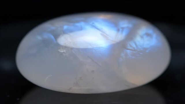 A luminous moonstone gemstone with elegant surface texture