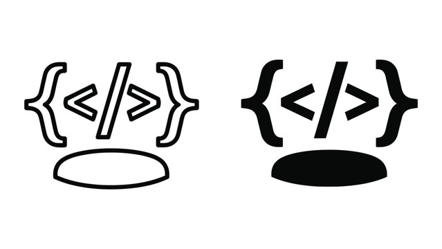 Comparison of code block symbols with different visual weights and bases