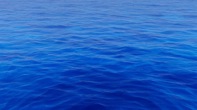 Calm Deep Blue Ocean Surface Gentle Waves.