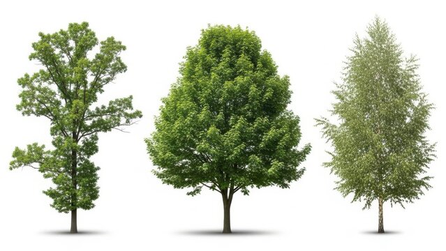 Three types of trees in a row