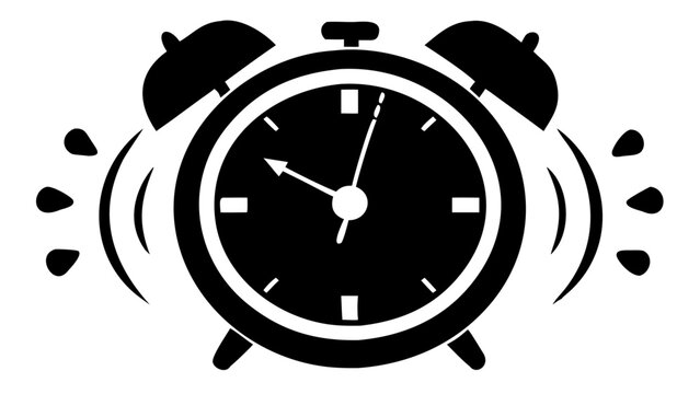 Minimal Alarm Clock &ndash; Clean Timepiece Vector Illustration