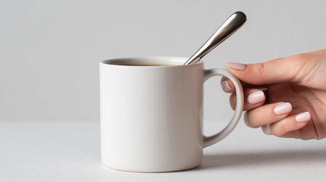 Stirring White Mug Clockwise