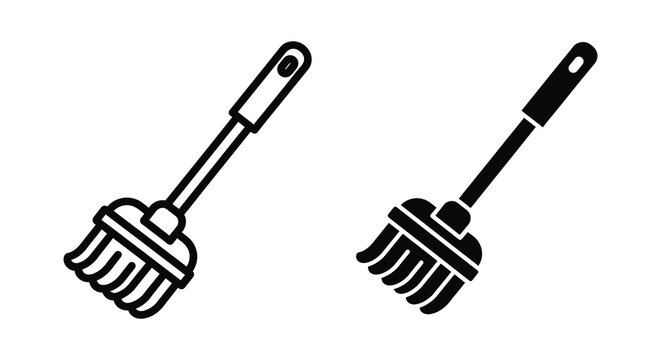 Two black silhouettes of back scratchers against a white background silhouette