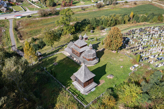 Holy Spirit Wooden Church in Potelych UNESCO World Heritage site