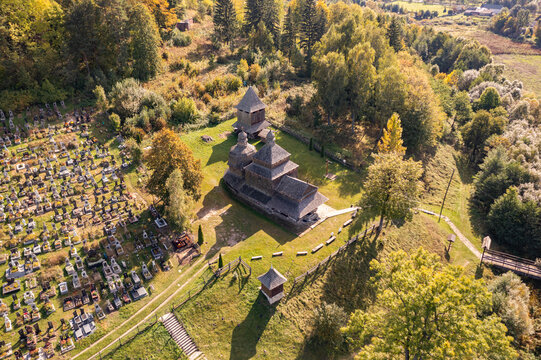 Holy Spirit Wooden Church in Potelych UNESCO World Heritage site