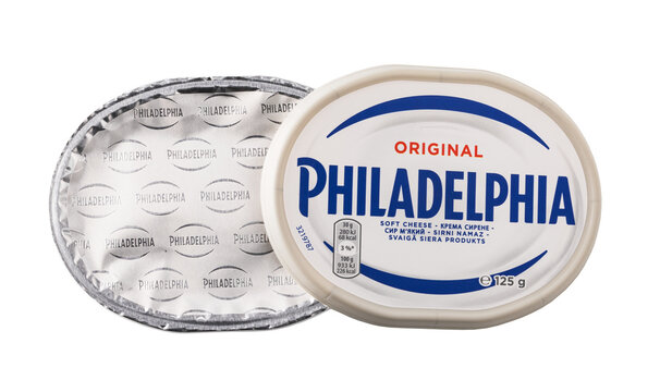 Philadelphia original cream cheese product packaging on transparent background